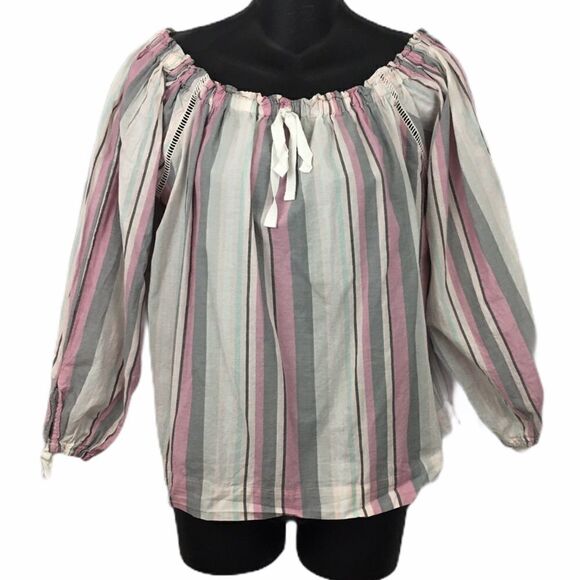 Victoria Secret boho off the shoulder striped top - Picture 8 of 8
